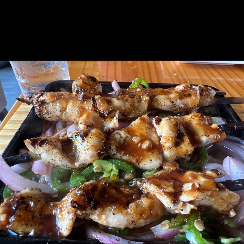 Shrimp and chicken yakitori